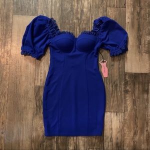 Blue bodycon dress